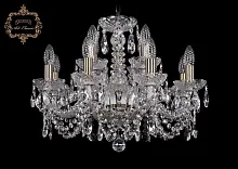 Люстра подвесная хрустальная 11.11.8+4.195.Br.Sp Bohemia Art Classic прозрачная на 12 ламп, основание бронзовое в стиле классический Люстра подвесная хрустальная 11.11.8+4.195.Br.Sp Bohemia Art Classic прозрачная на 12 ламп, основание бронзовое в стиле классический